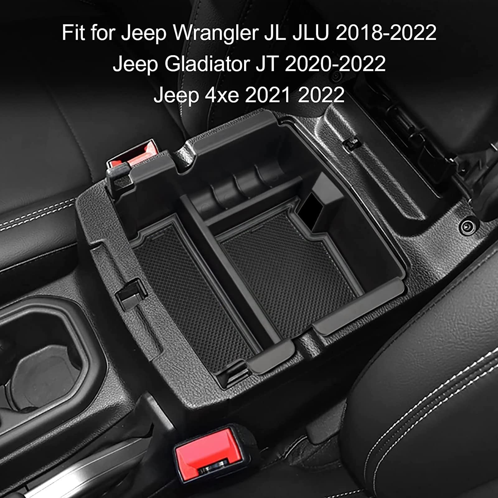 Center Console Organizer Tray Compatible with Jeep Wrangler JL 2018