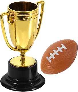 Abaodam 4 Sets Golden Statues Trophy Award with Ball Trophy Decor Celebration Competition Trophy Winner Trophy Cup Award