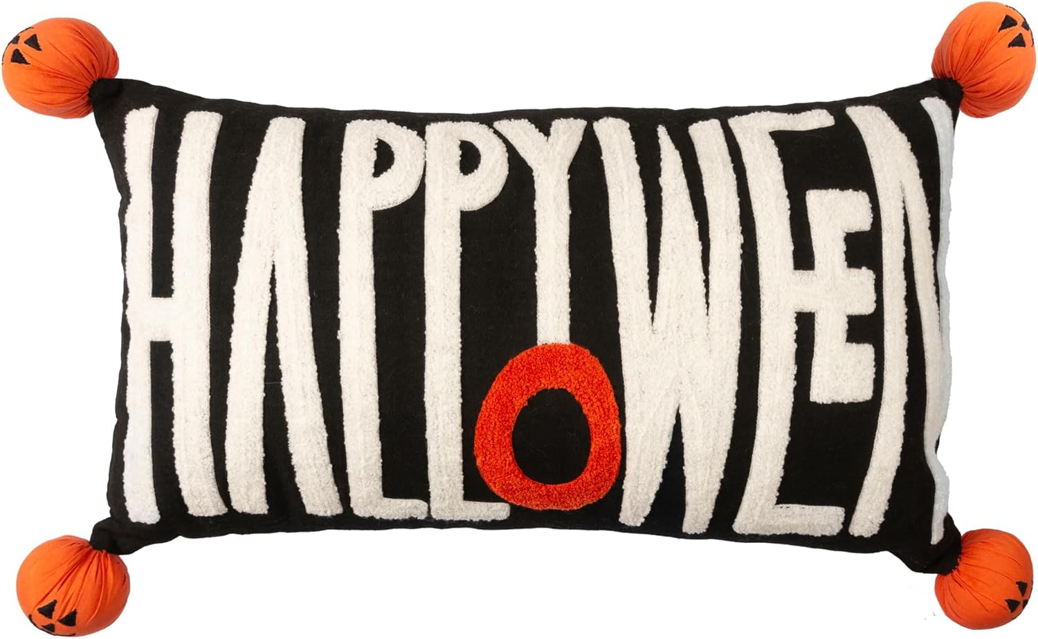 Happy Halloween 12x22 Embroidered Lumbar Pillow