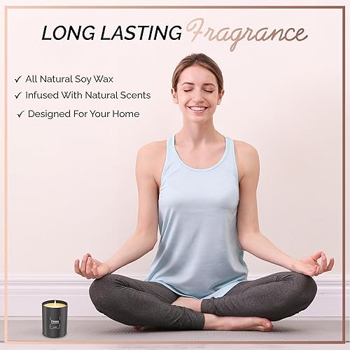 Miniatura 10 de Vela de cera de soja natural perfumada de pino, bergamota y madera de cedro (valle de Yosemite), vertida a mano, velas de aromaterapia de larga