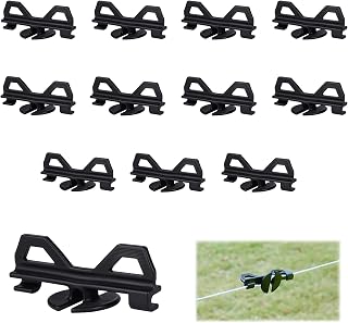 Electric Fence Rope tensioner, Rope Tightener, Wire tensioner, Electric Fence tensioner Black 12pcs