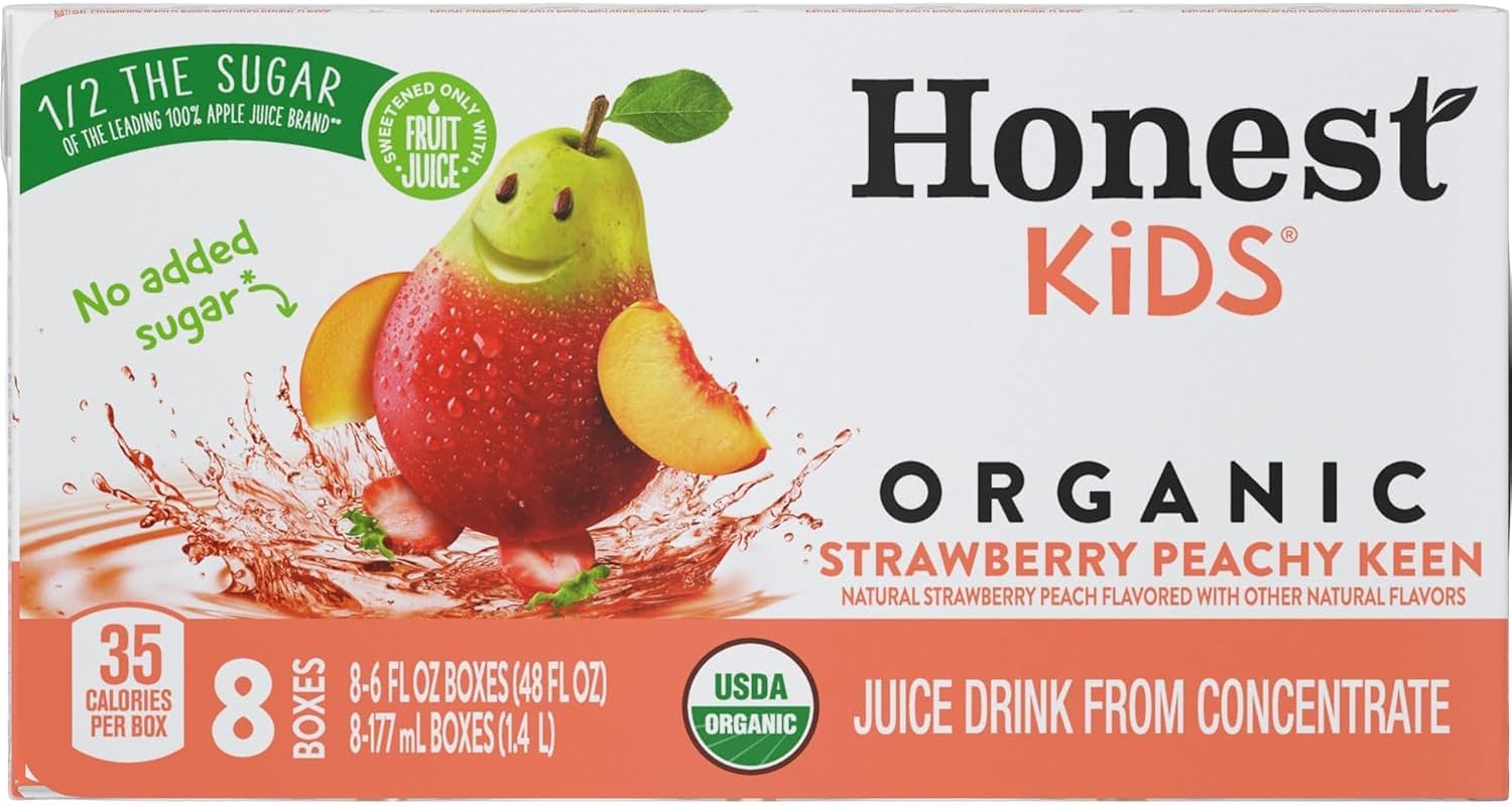 Strawberry Peachy Keen Cartons, 6 fl oz, 8 Pack, 5 Sets