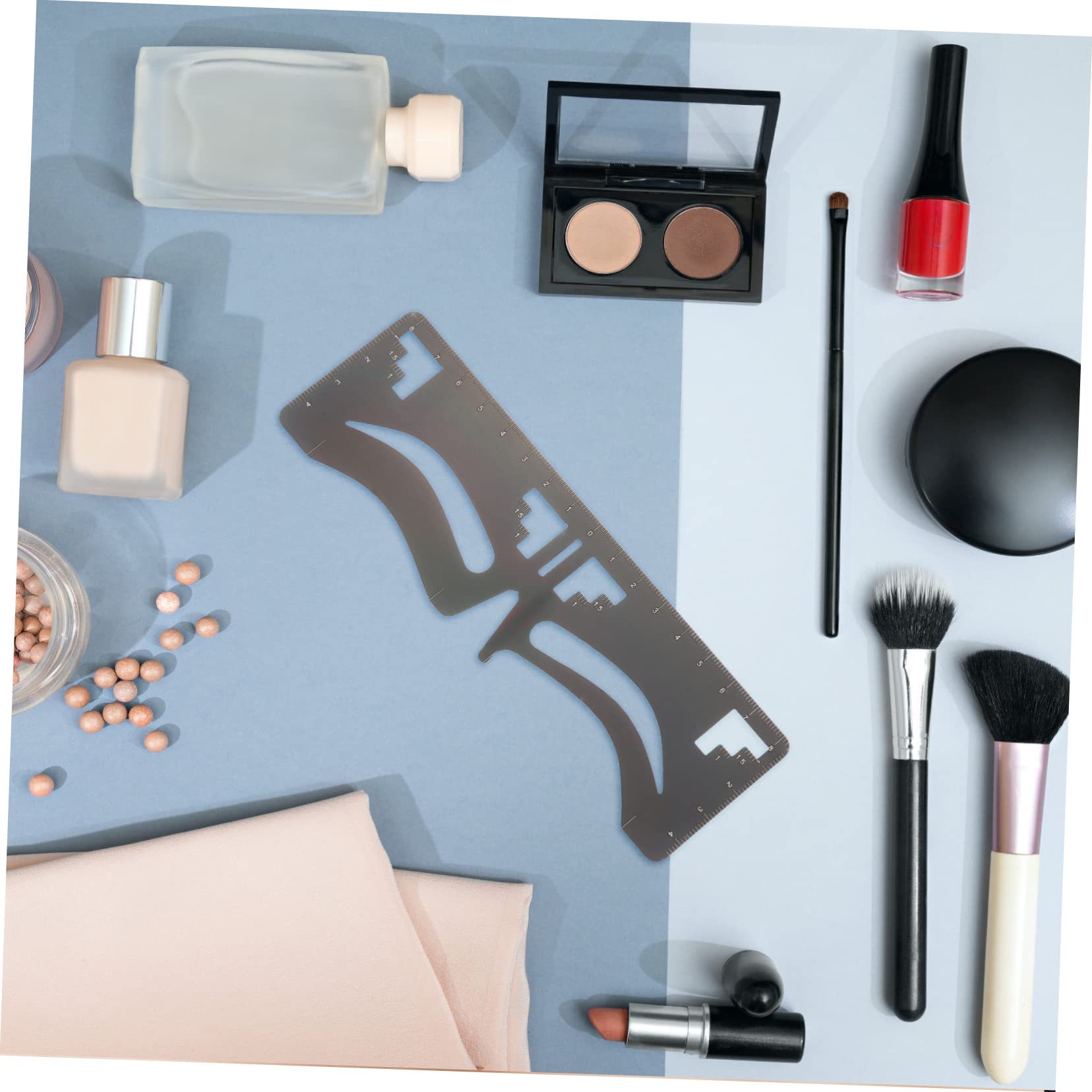 WOONEKY 3 Set Di Stencil Per Sopracciglia Flessibili Righello Per Misurare Le Forme Strumento Essenziale Per Il Trucco Per Donne E Ragazze 2 Pezzi * 3