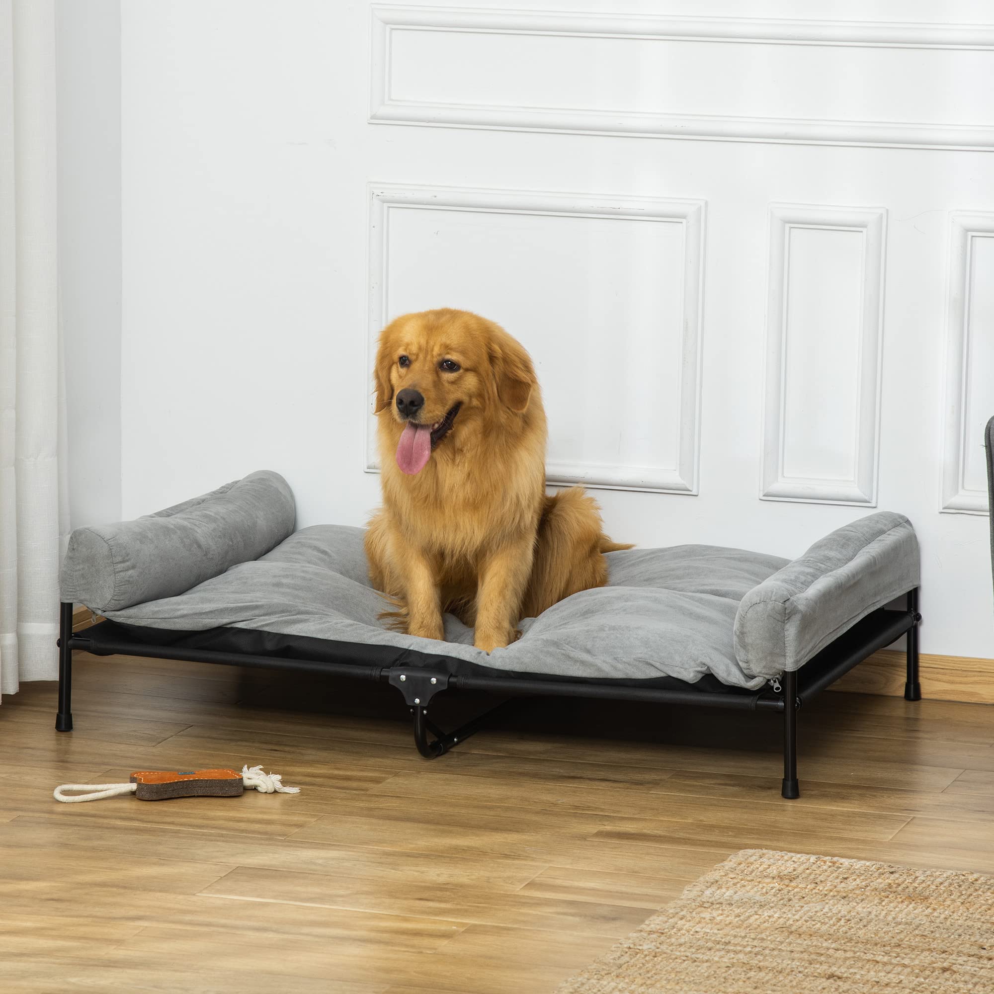 PawHut huisdierenbed met luifel, comfortabel, stijlvol, geschikt voor