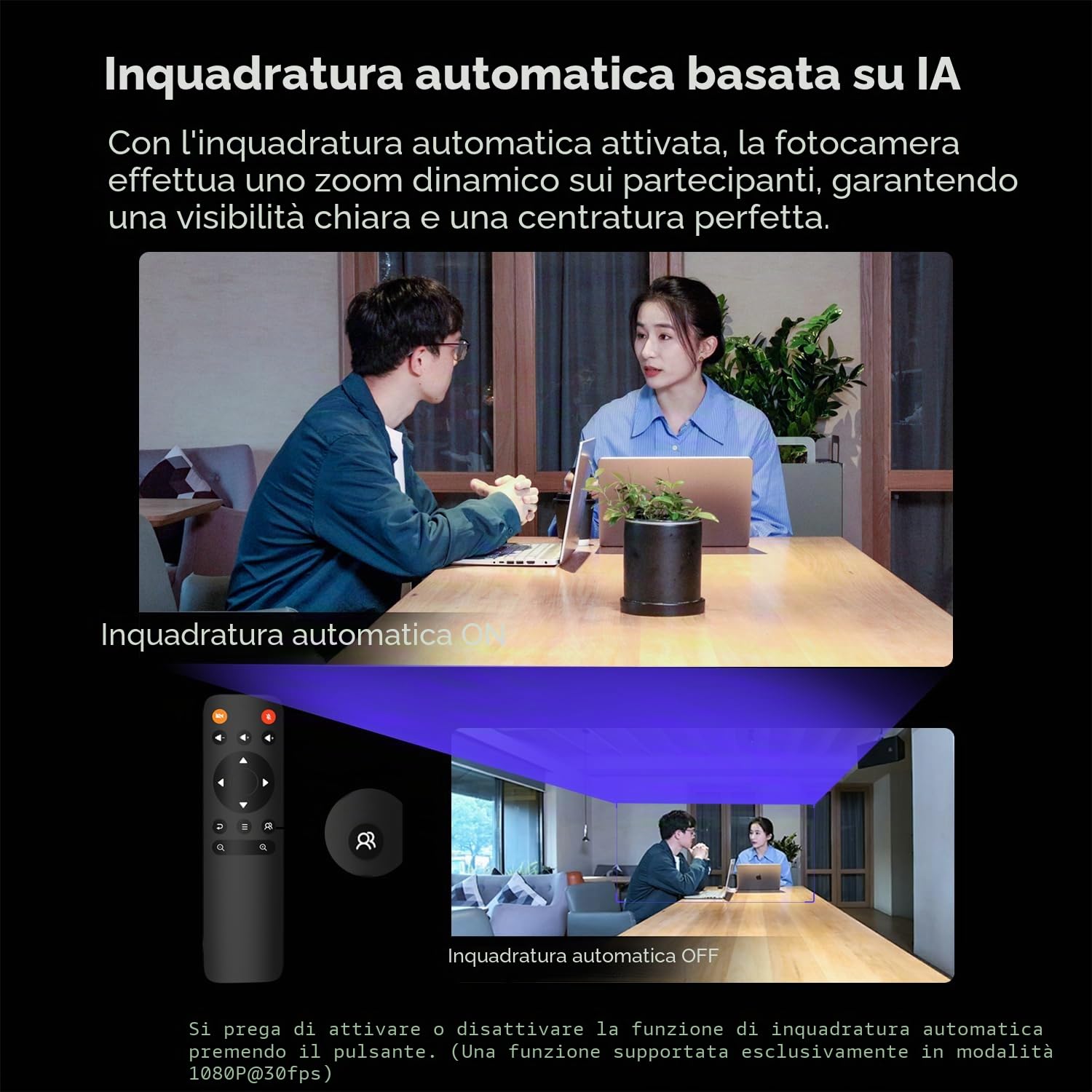 NEARITY C45 2K Webcam per Videoconferenze con Altoparlante e Microfono, Full HD 5X Zoom AI Auto-Framing, All-in-One Videocamera con Cancellazione del rumore, Plug-and-Play per Zoom/Teams/Google Meet