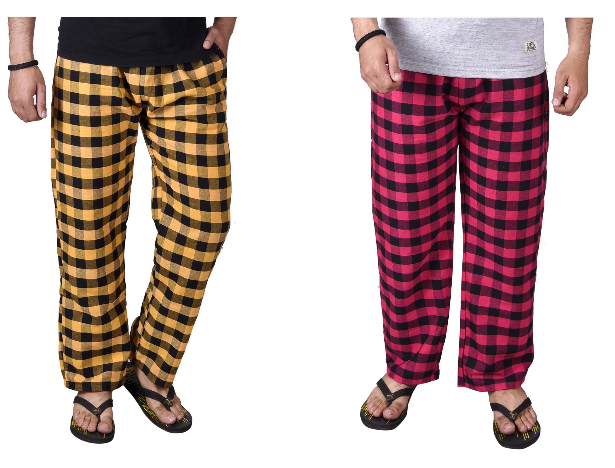 Men's Cotton Check Pyjama, Pack of 2 (FS411)-image-16
