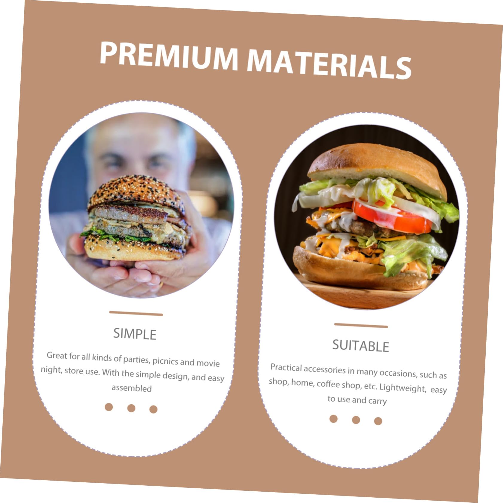 BESTonZON 50pezzi Scatole Per Hamburger Monouso Da Asporto Pz Scatole Per Conservare Panini Di Olio Adatte Per Frigorifero e Congelatore