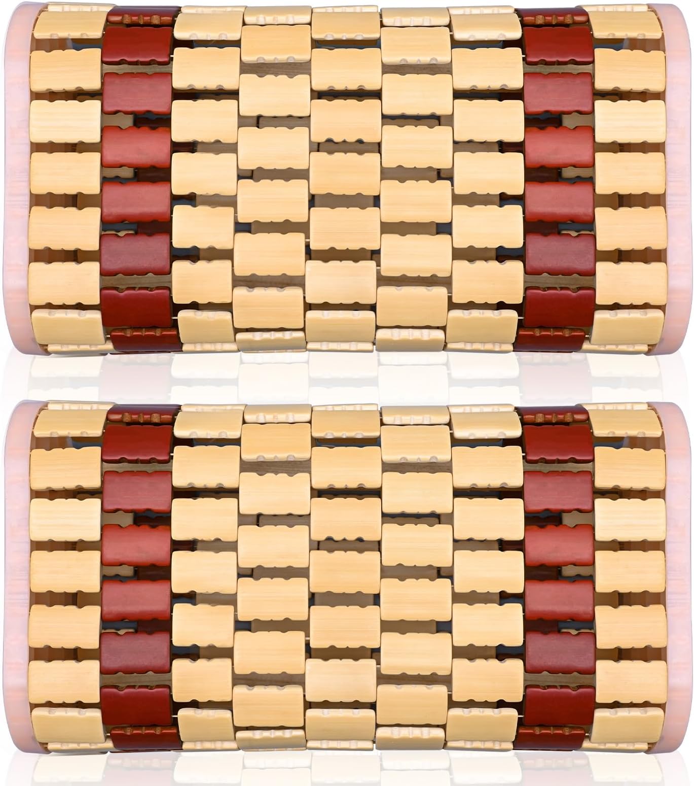 2 Pack Bamboo Sauna Headrest Pillow Natural Wood Sauna Backrest Sauna Neck Rest for Head Support Cool Room Spa Gym Sauna Accessories Steam Rooms Hollow Pillow for Household Relaxing Rest Body