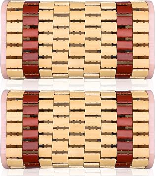 2 Pack Bamboo Sauna Headrest Pillow Natural Wood Sauna Backrest Sauna Neck Rest for Head Support Cool Room Spa Gym Sauna Accessories Steam Rooms Hollow Pillow for Household Relaxing Rest Body