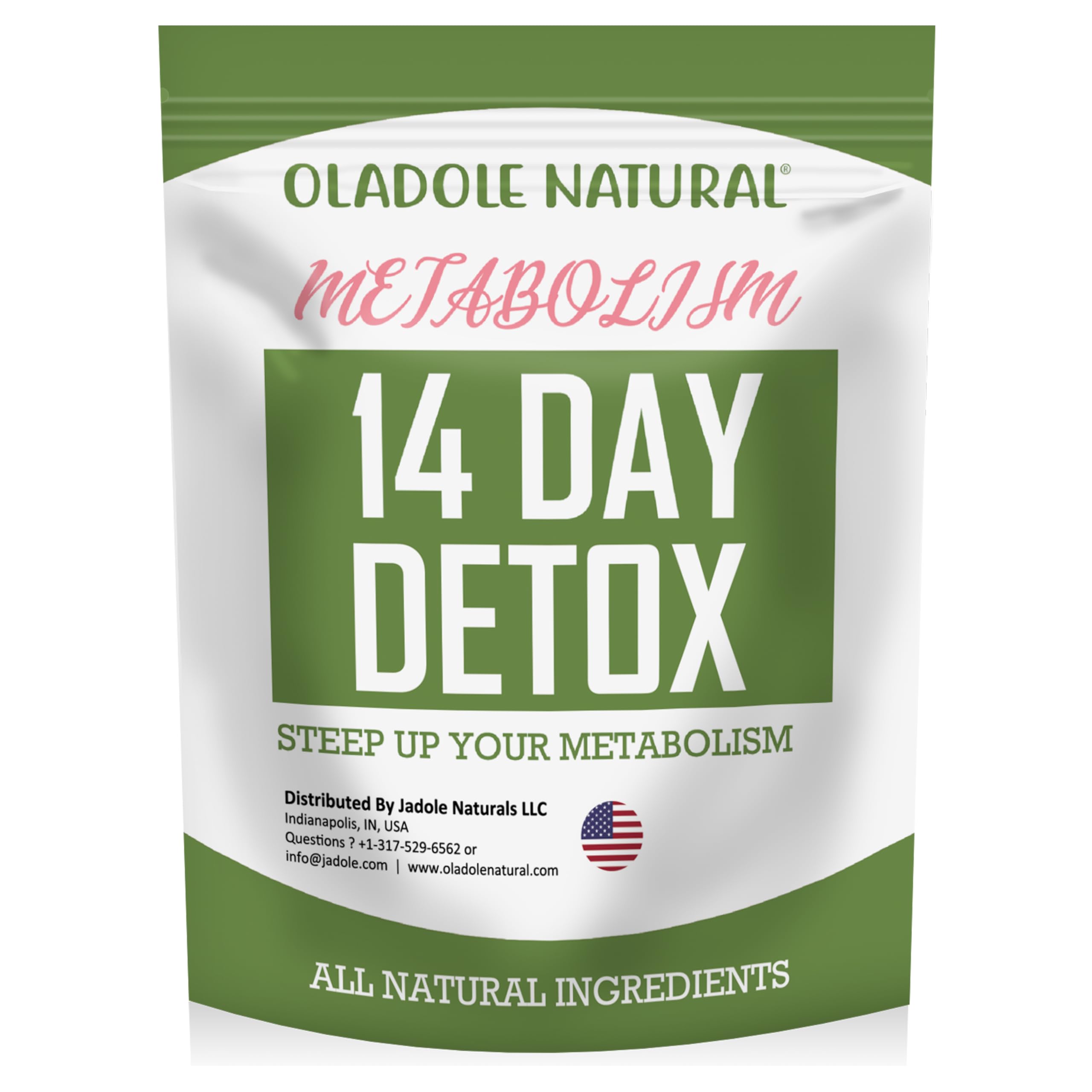Oladole Natural 14 Day Detox Tea- 14 Tea Bags | Boosting Immune Function, Supports Weight Management, Removes Impurities & Toxins, Improve Digestive Health, For Healthy Skin | Non- GMO, Gluten Free