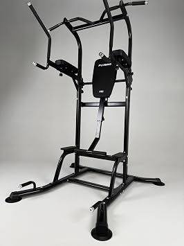 FLYBIRD 800LBS Heavy Duty Power Tower Dip Station, Adjustable Height Pull Up Stand with Crunch Leg Raise, Multifunction Strength Training Equipment for Home Gym Back Workout