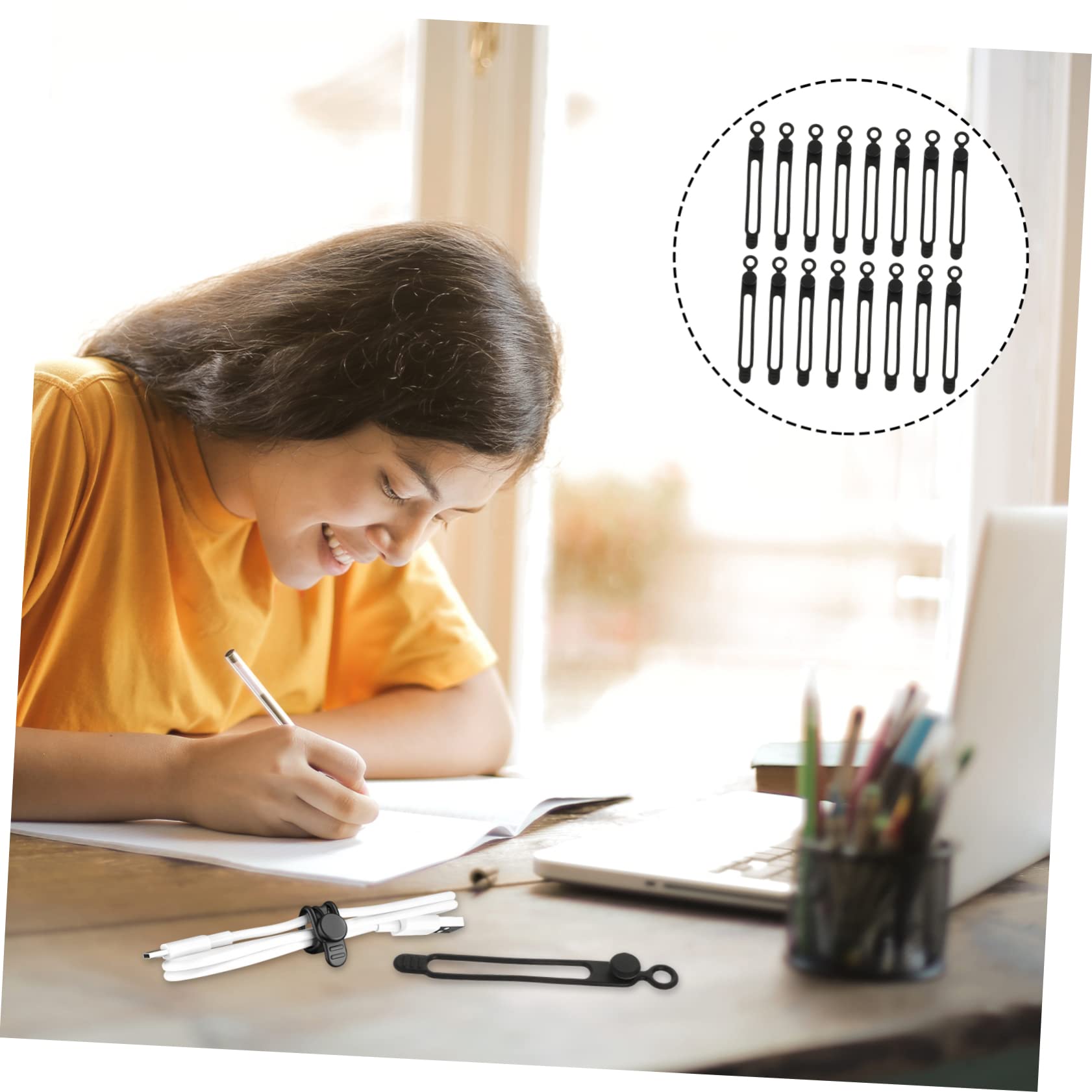 SHINEOFI 2 Sätze Wiederverwendbare Silikon Kabelbinder Kabelmanagement Organizer Für Zuhause Büro Und Garage Langlebig Und Vielseitig Einsetzbar Für Datenkabel Und Ladegeräte 40 Stück * 2