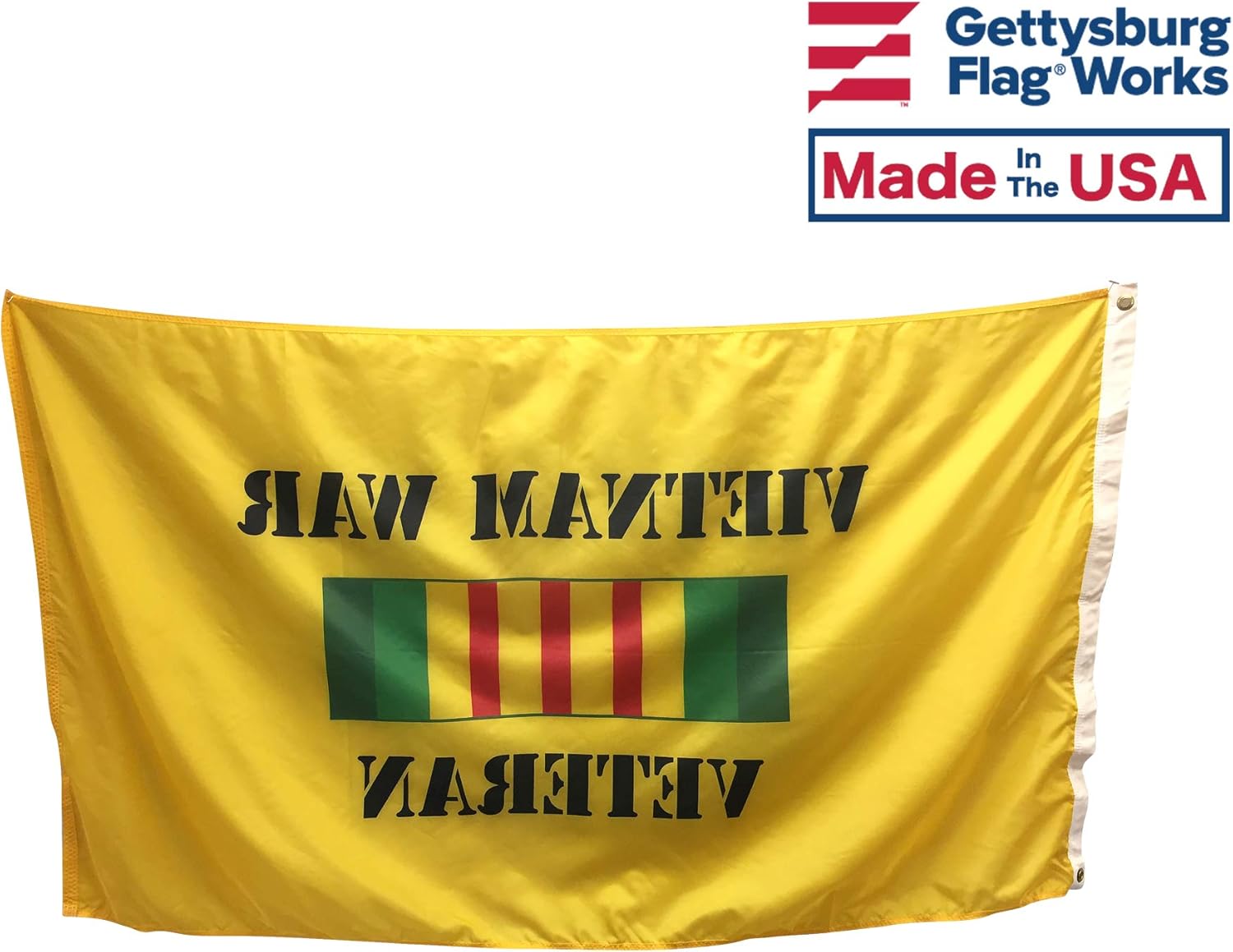 3x5' Vietnam War Veteran Commemorative Flag, Military Service All Weather Nylon for Outdoors, Made in USA