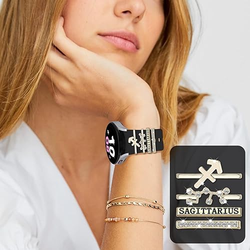 Miniatura 7 de Correa para Samsung Galaxy Watch Ultra y 7, 6, 5 y 4 con dijes de constelaciones, correa de silicona con dijes, accesorios para reloj 765 ProWatch 4