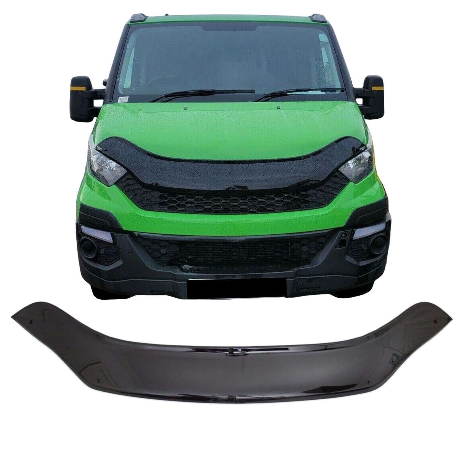 Deflettore Cofano Per Iveco Daily 2006-2014 - Protezione Da Pietre In ABS Nero, Facile Montaggio - Foto 13