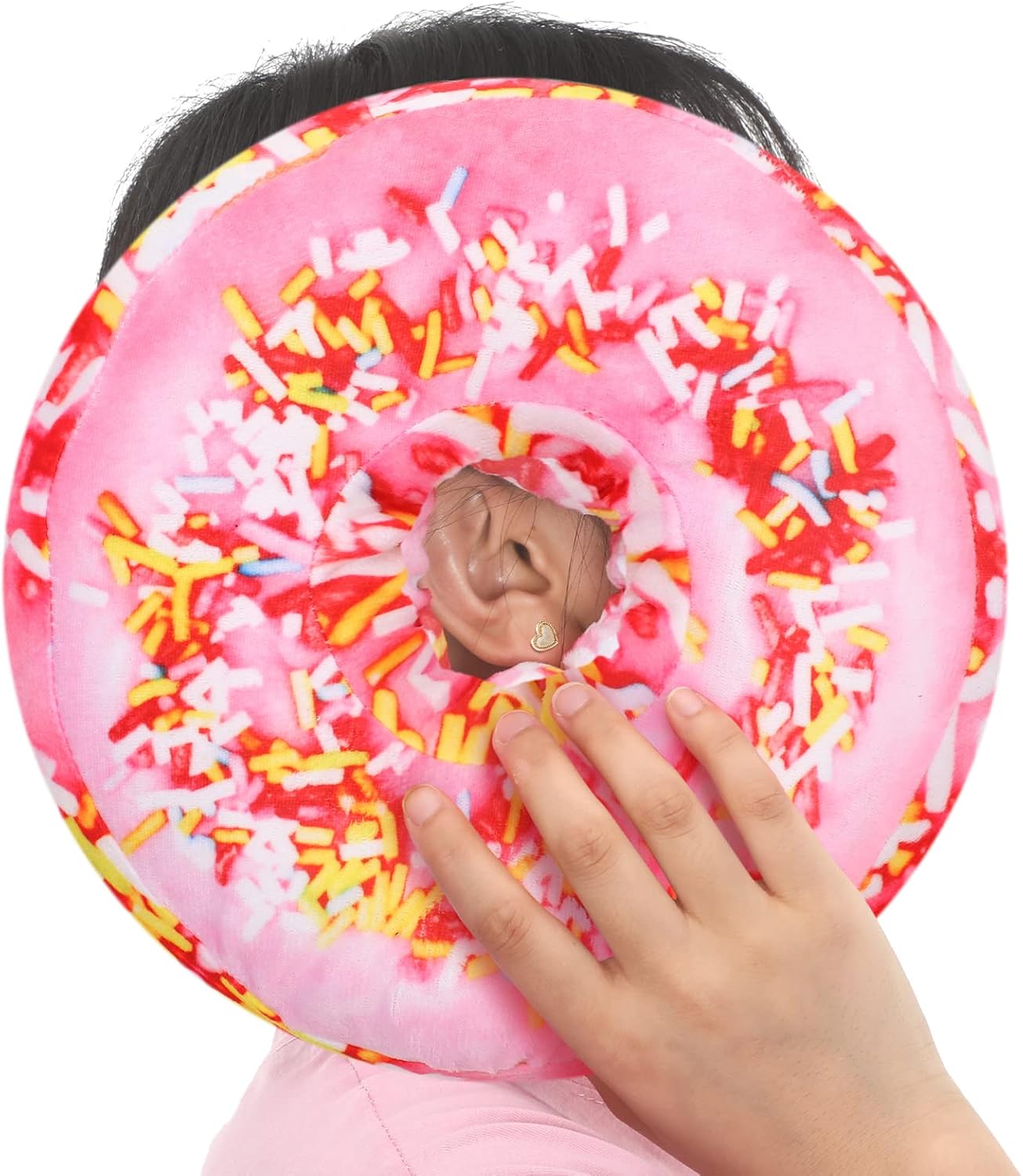 Chunful Piercing Pillow for Side Sleepers Donut Pillow for