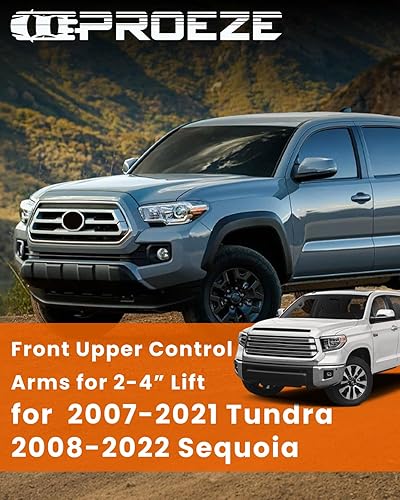 Miniatura 8 de YIZBAP 2 brazos de control superiores delanteros con rótula para Tacoma 1996-2002 4Runner 1995-2004, brazos de control de suspensión de elevación de