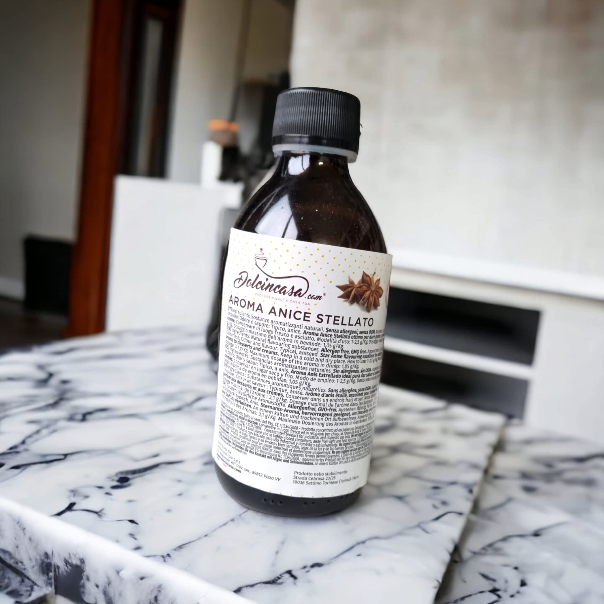 Esencia de Sustancia Aromatizante de Anís Estrellado para Helados Masa Pastel Libre de Alérgenos y OGM 250gr