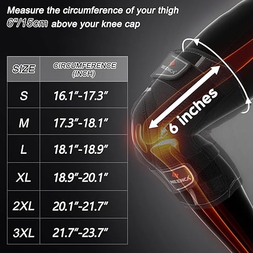 Miniatura 5 de NEENCA Rodillera profesional para dolor de rodilla, soporte médico de rodilla con sistema patentado de fijación de correa X. Lo mejor para artritis,
