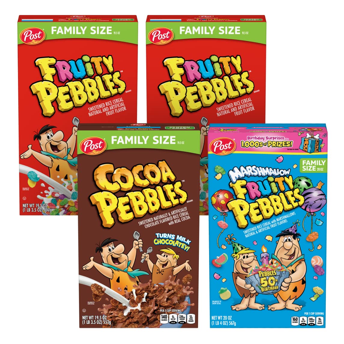 Buy Post Pebbles Variety Pack Fruity Pebbles, Cocoa Pebbles