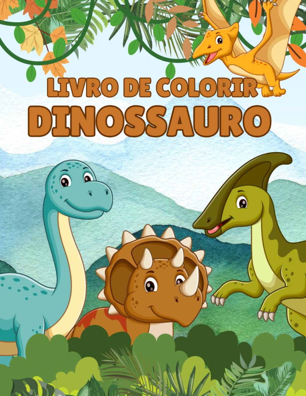 livro de colorir dinossauro
