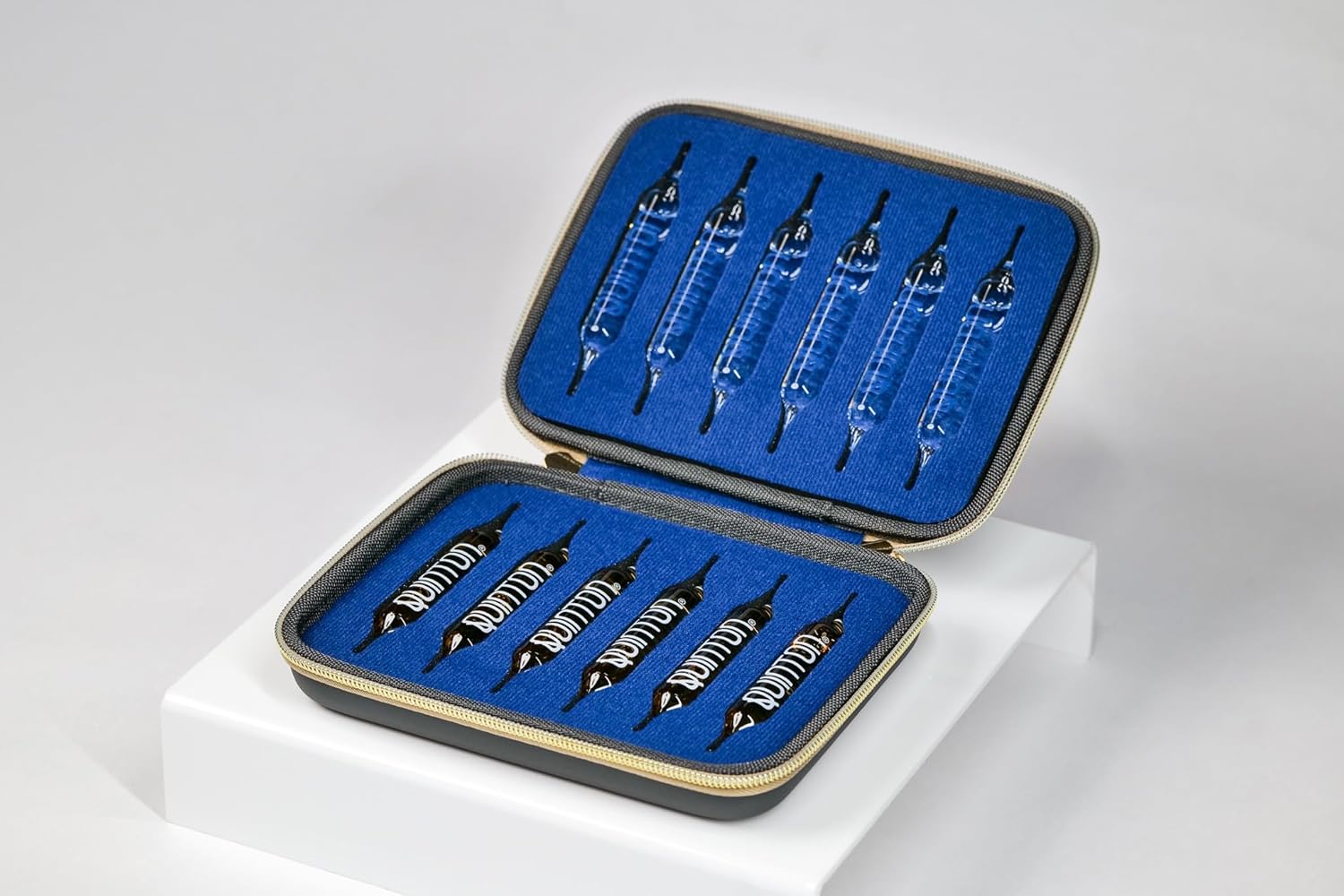 Original Quinton Solution Travel Case - Carrying Case for Sea Water Hydration - Quinton Single Serving Glass for 12 Vials