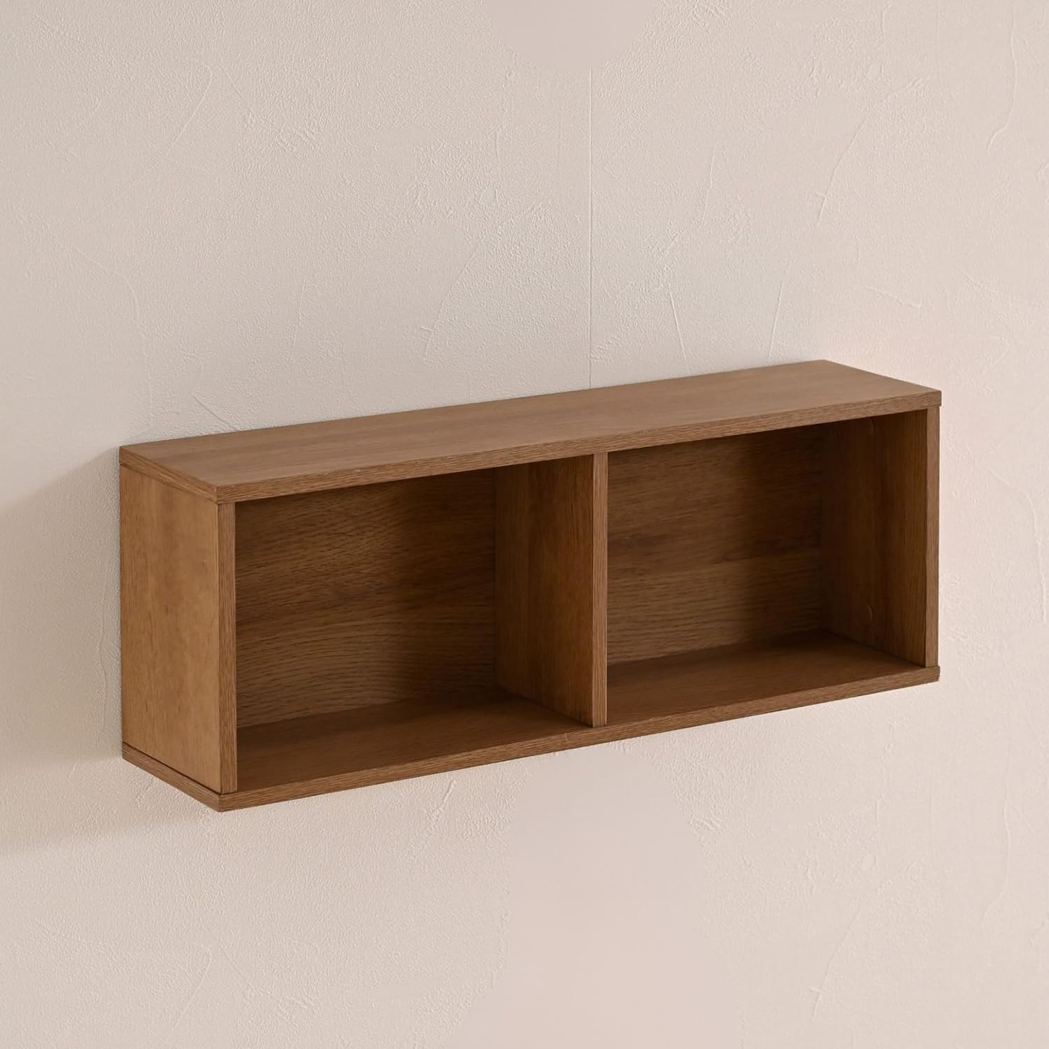 Amazon｜[山善] ウォールシェルフ 壁掛け棚 完成品 文庫本ラック