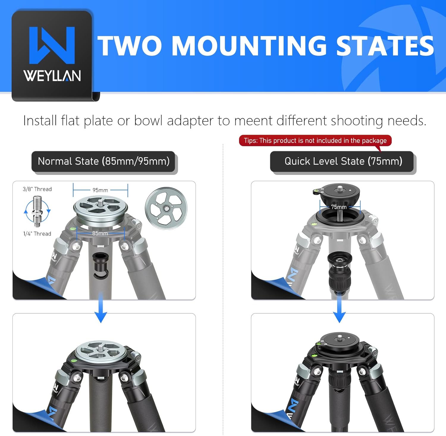Heavy Duty Tripod Carbon Fiber Camera Tripod WEYLLAN LX9 Professional Tripod Camera, 10 Layers Carbon Fiber Tube, with 40mm Leg Tube, Durable Carbon Bowl Tripods for DSLR Camera Max Load 88lbs/40kg