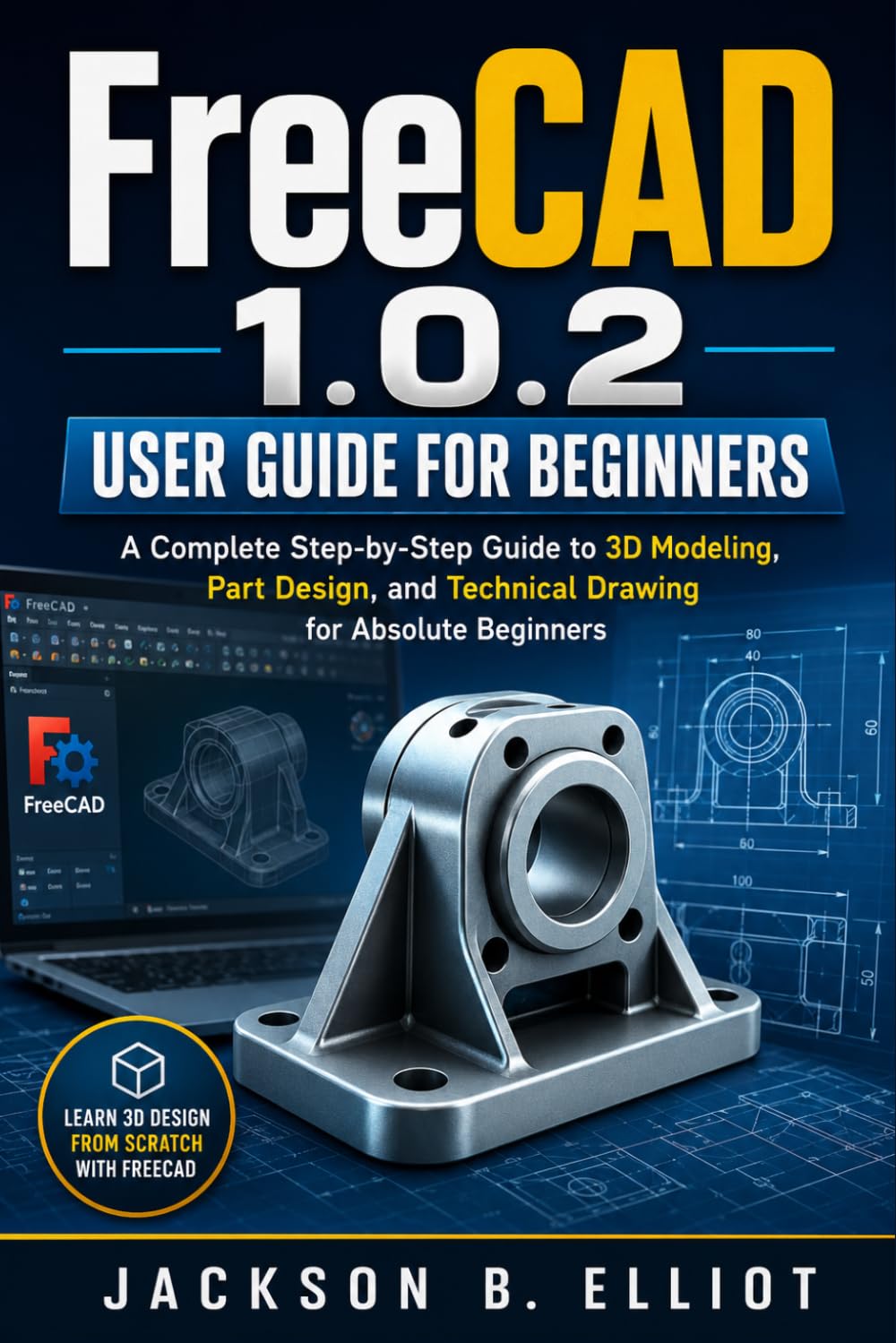 FreeCAD 1.0.2 User Guide for Beginners: A Complete Step-by-Step Guide to 3D Modeling, CAD Design, Technical Drawing, and 3D Printing Projects