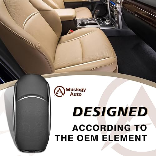 Miniatura 738 de Muslogy Funda de consola central compatible con Honda Pilot 2023 2024 2025, 2024 2025 2026 Ridgeline/Passport Accesorios para apoyabrazos, tapa