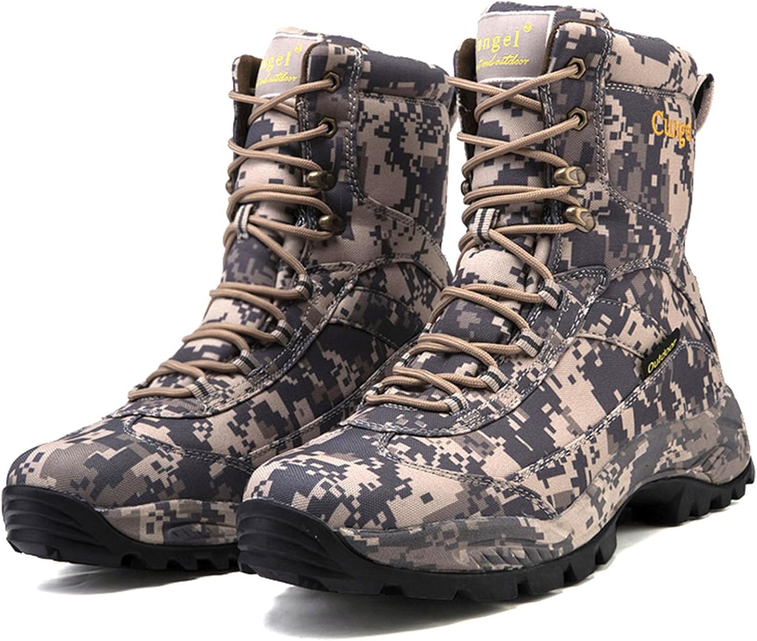 Camo Hiking Boots for Men Waterproof Slip-Resistant Durable Breathable Hunting Boots for Men Perfect for Outdoor Activities Mens Hunting Shoes Heavy Duty Camouflage Boots