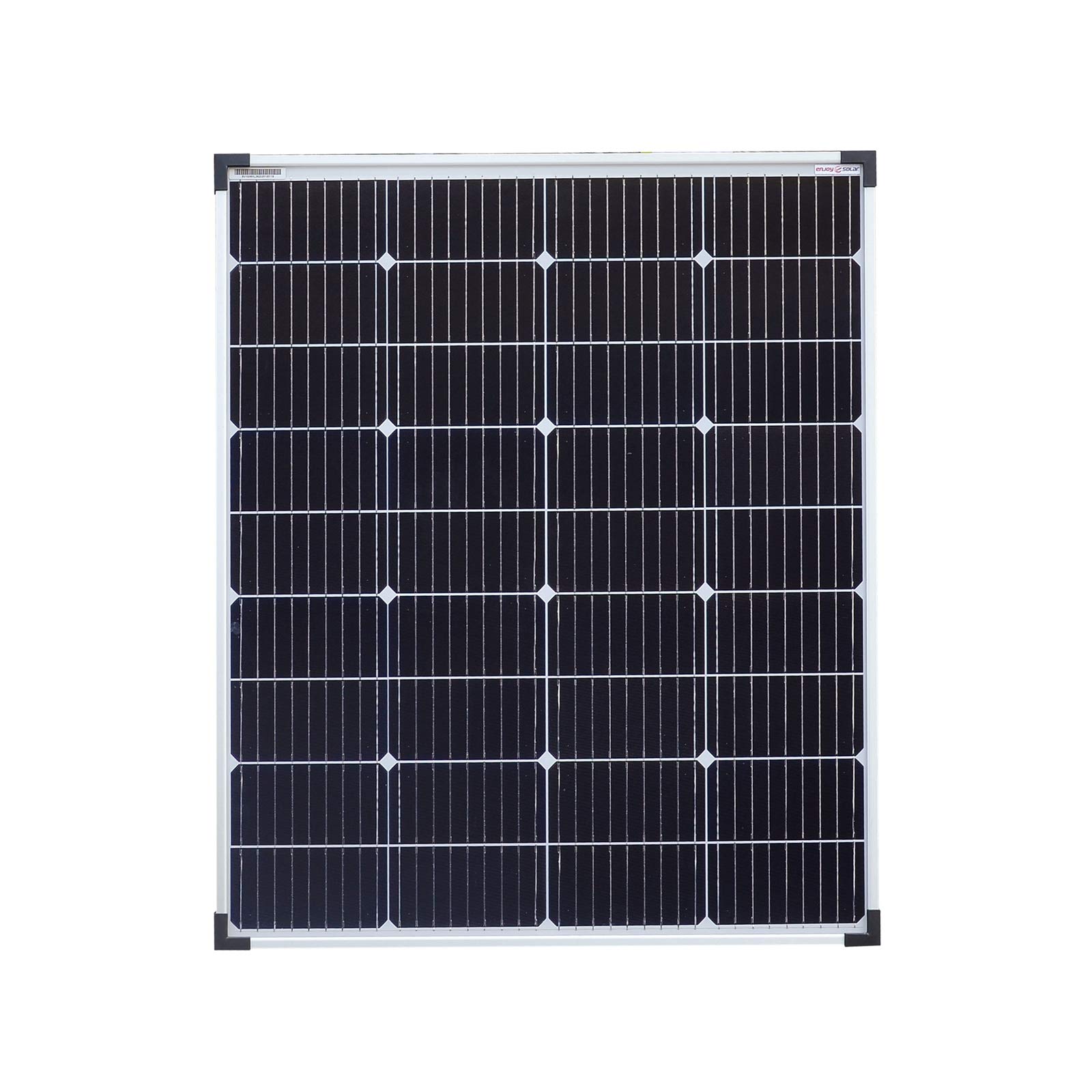 enjoy solar® Panel Solar Monocristalino 100W 12V (XL) - Células PERC 166x166mm con 9 busbars – Ideal para autocaravanas, instalaciones en balcones, casas de jardín y embarcaciones