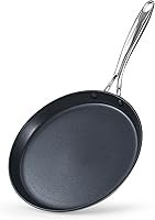 Vista 1 de Cooks Standard Sartén antiadherente de cerámica anodizada dura para crepas, plancha de 10.5 pulgadas, sartén para tortilla Dosa Tawa, utensilios