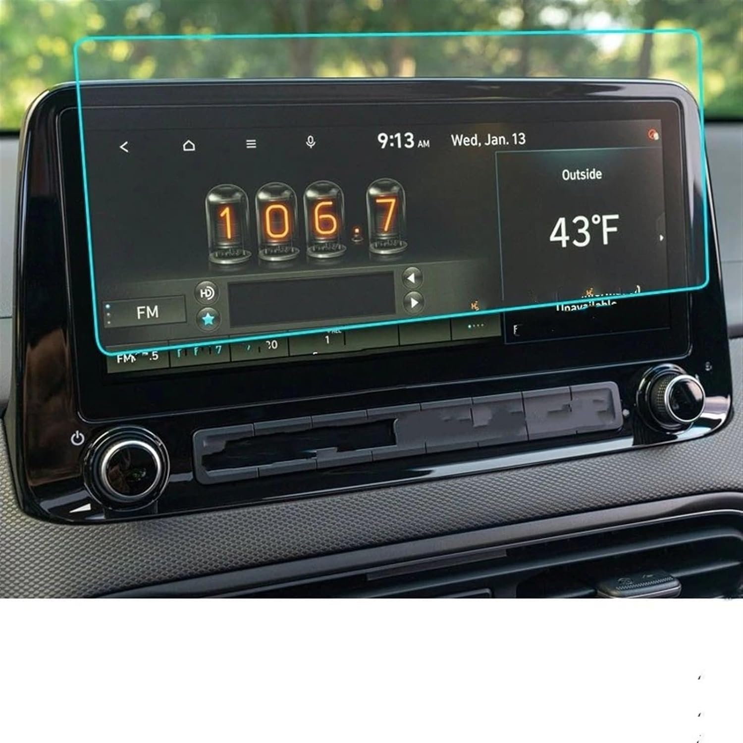 コックピット保護フィルム Compatible With Hyundai For Kona 2022に適合 車内ダッシュボード保護フ