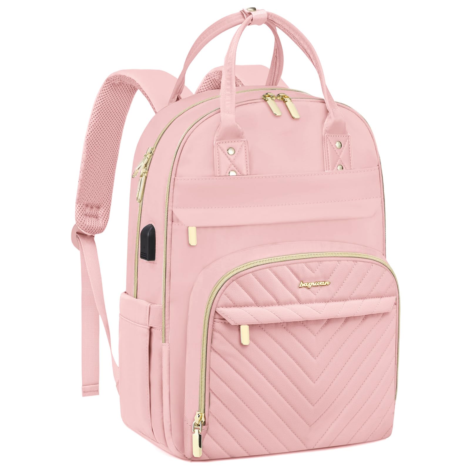 Laptop Backpack for Women Work Bag - 15.6 inch Travel Backpack with USB Charger Business Computer Backpacks for Office College Back pack for Teacher