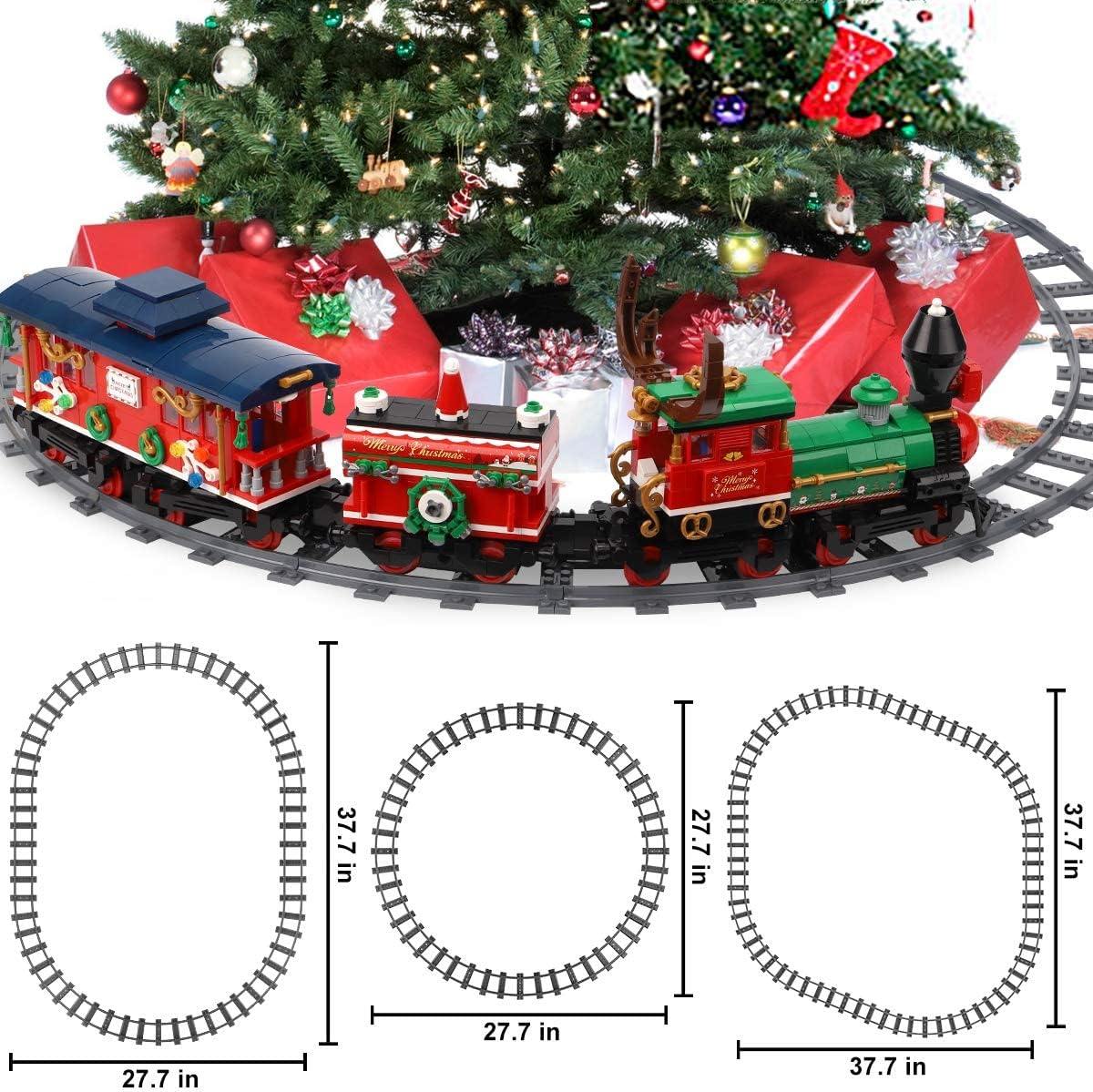 Suреr Bіg Clеаrаnсе! PANLOS 1217 PCS Christmas Train Set, STEM Building Block Kit with 2.4GHz Remote Control, Compatible with All Major Brands, Ideal Educational Toy Christmas Birthday Gift for Kids Children Teens Adults