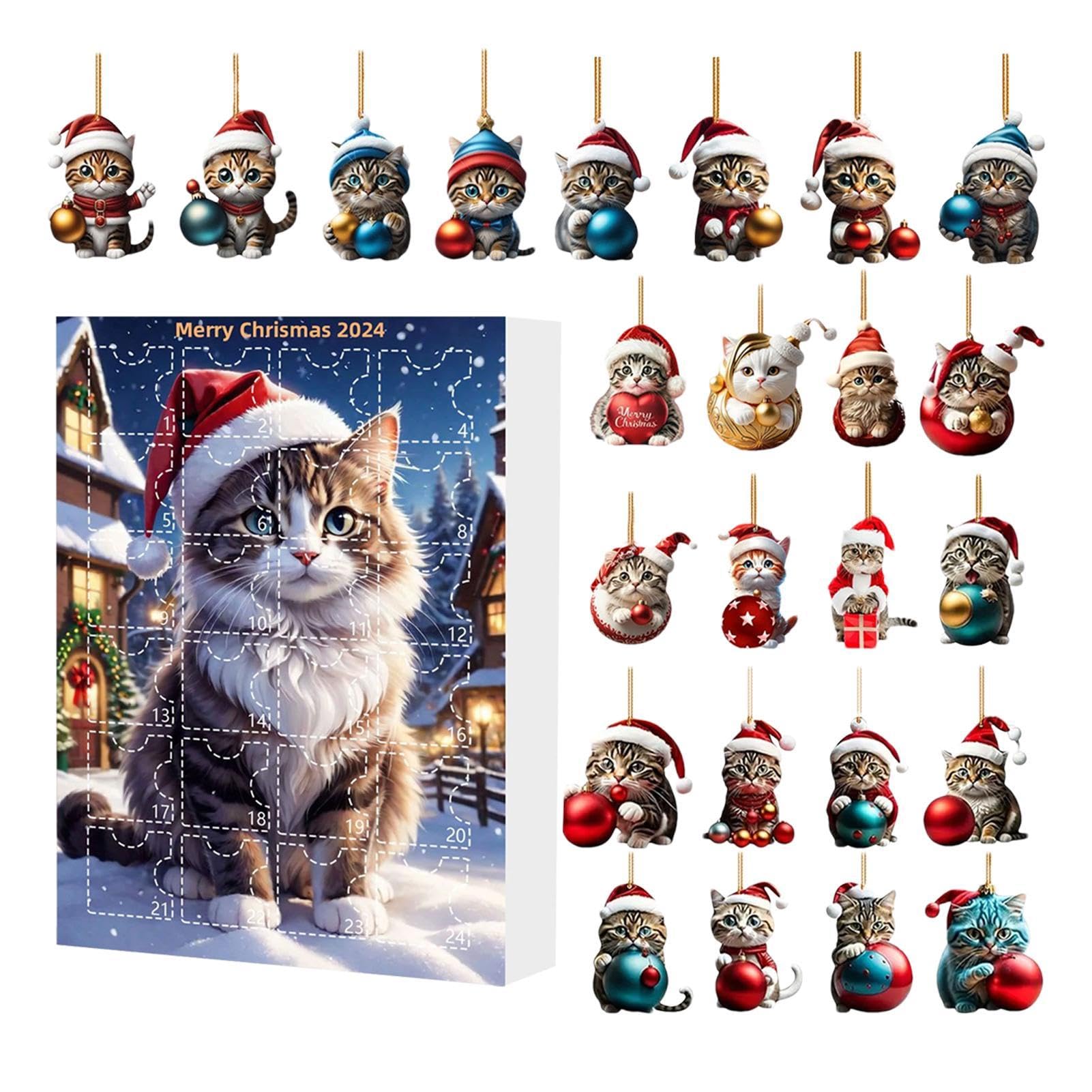 Amazon.co.jp: クリスマス猫2024、24日クリスマスカウントダウン 