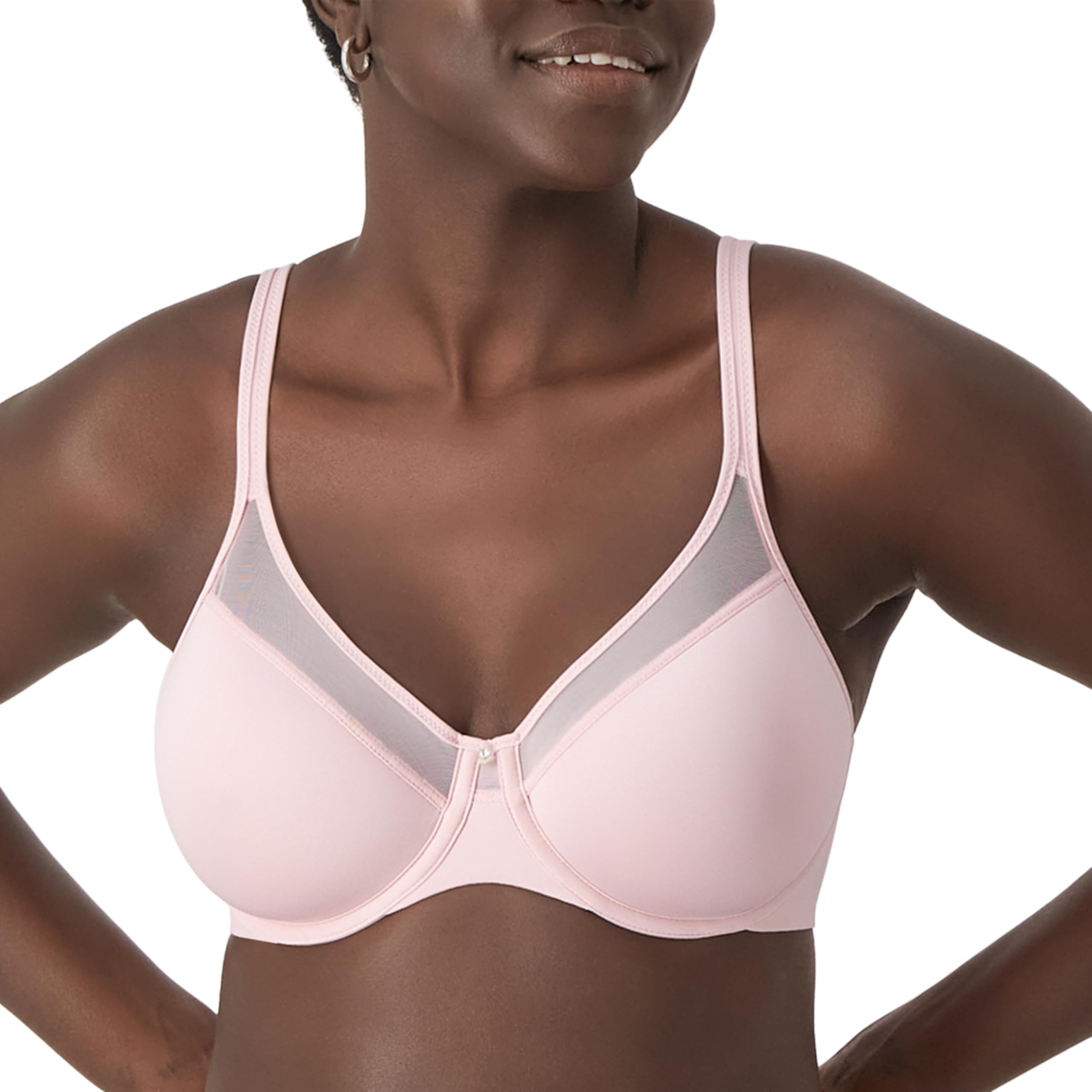 Bali Women's Underwire T-Shirt Bra – Ultra-Light Smoothing Spacer Bra