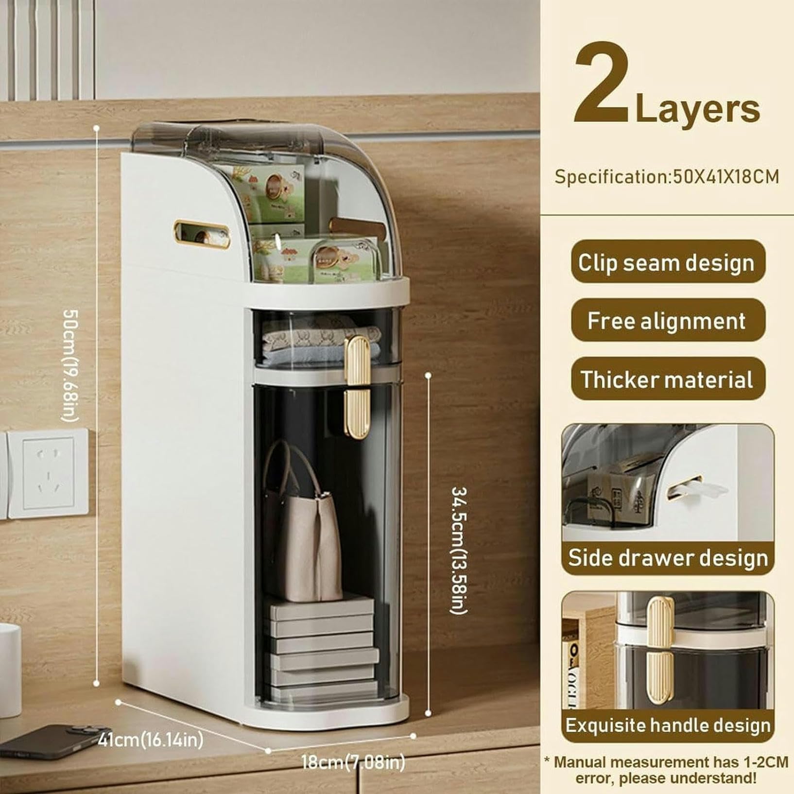 Cajones de almacenamiento apilables, carrito de almacenamiento Delgado con ruedas, gabinete de piso de esquina para almacenamiento de baño, gabinete de almacenamiento de