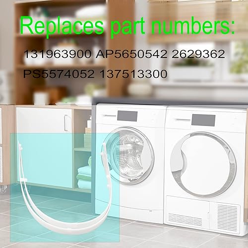 Miniatura 4 de 2 tiras de deslizamiento frontal para secadora 131963900 compatibles con secadora Frigidaire Electrolux reemplazar PS5574052 137513300 2629362