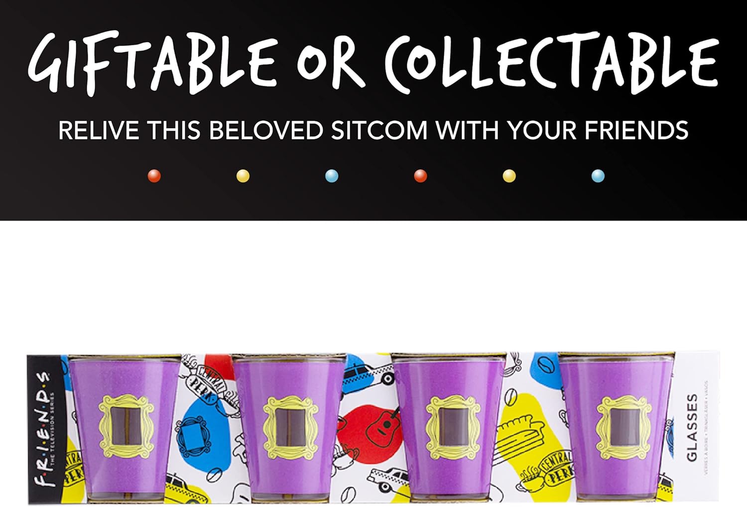 Paladone Friends TV Show Shot Glasses - Set of 4 - Monica's Door Photo Frame Friends TV Show Gifts - Image 6