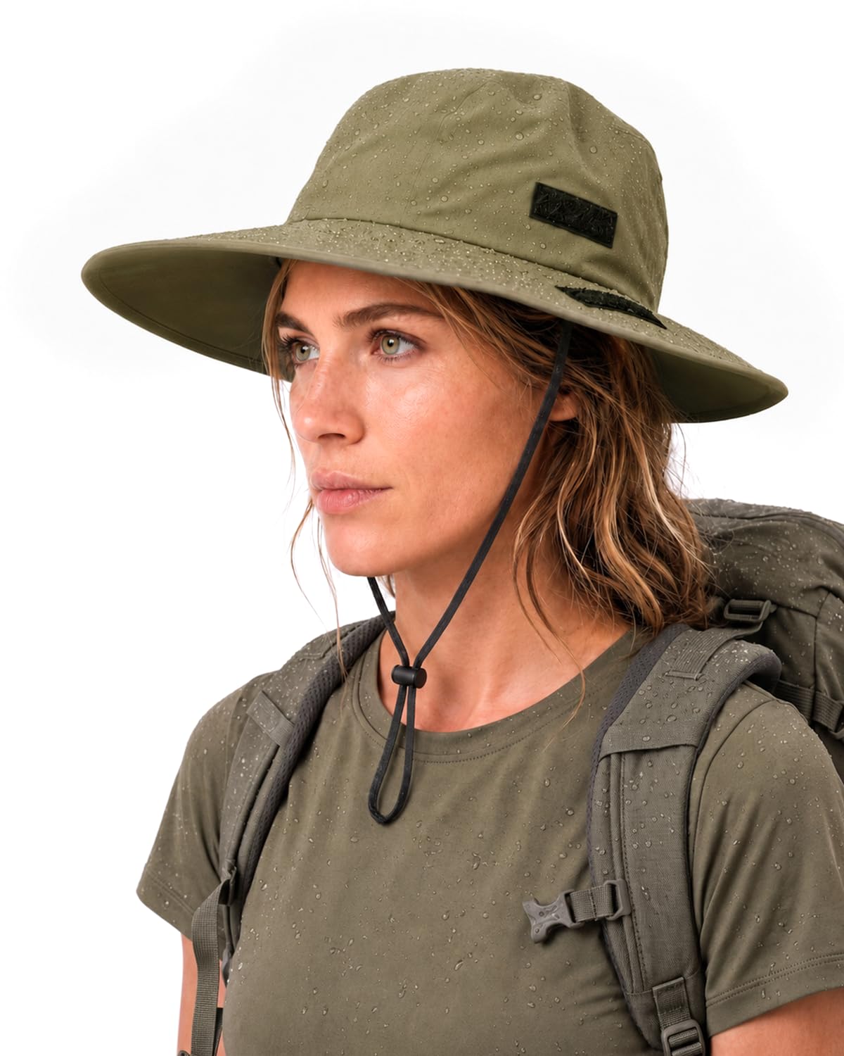 Zylioo Sun Hats for Men L/XL/XXL Hats Large Heads Boonie Safari Hats Summer Water-Resistant UPF50+ Sun Protection Hat for Fishing Hiking Camping Outdoor Khaki