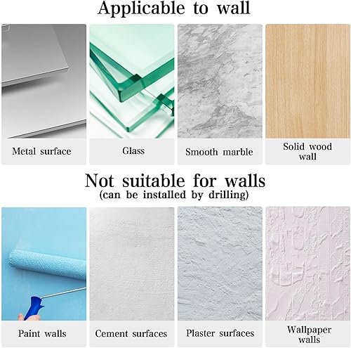 Miniatura 7 de Ganchos para colgar abrigos montados en la pared, perchero negro con 5 ganchos adhesivos y ganchos de puerta atornillados, ganchos resistentes para