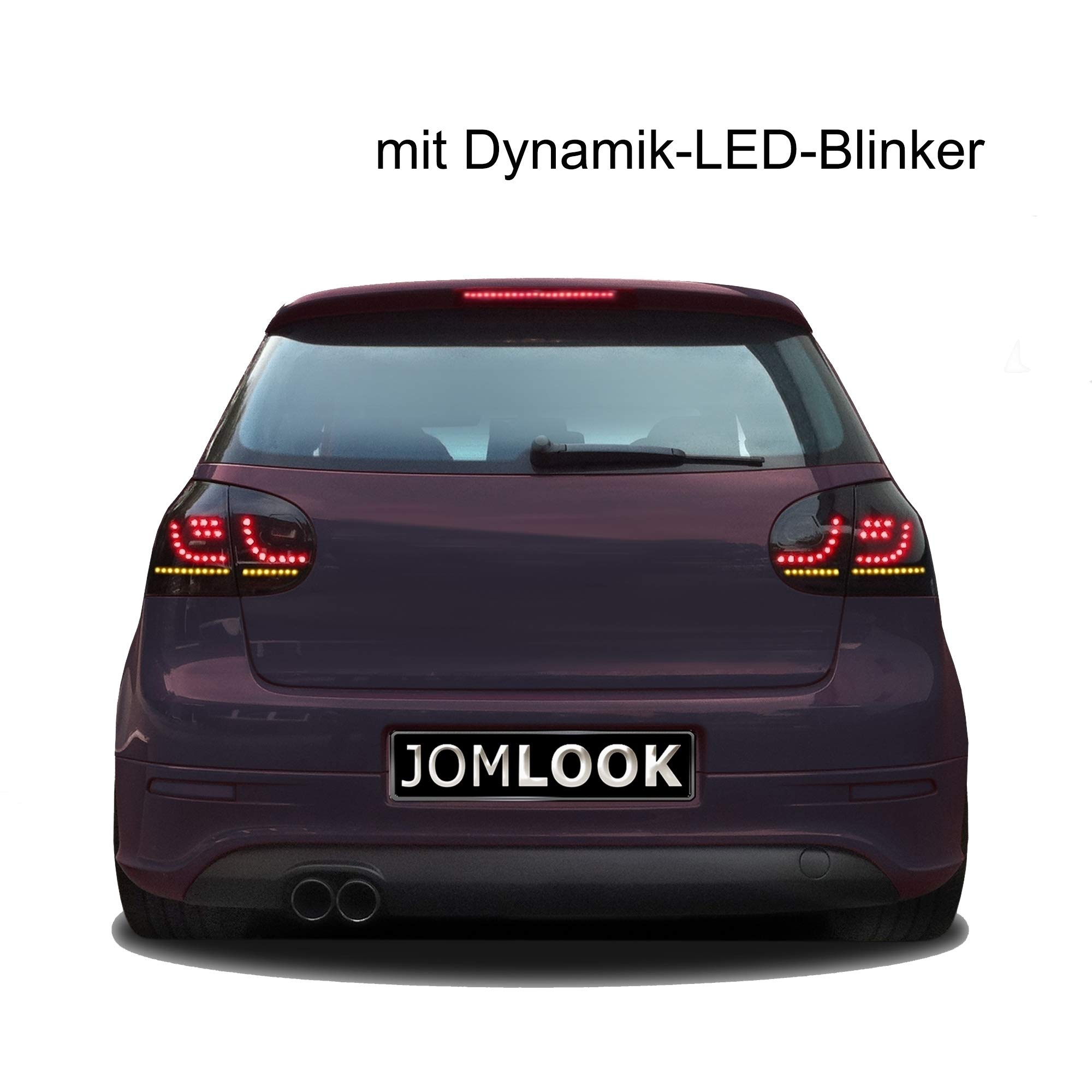 JOM części samochodowe i samochodowe Hifi GmbH tylne światła LED czarne z dynamicznym wskaźnikiem