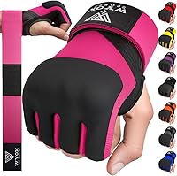 WYOX Gel Padded Inner Gloves Boxing Hand Wraps, 80cm Quick Wrist Straps, Knuckle Protection for Muay Thai, Kickboxing, MMA Men Women