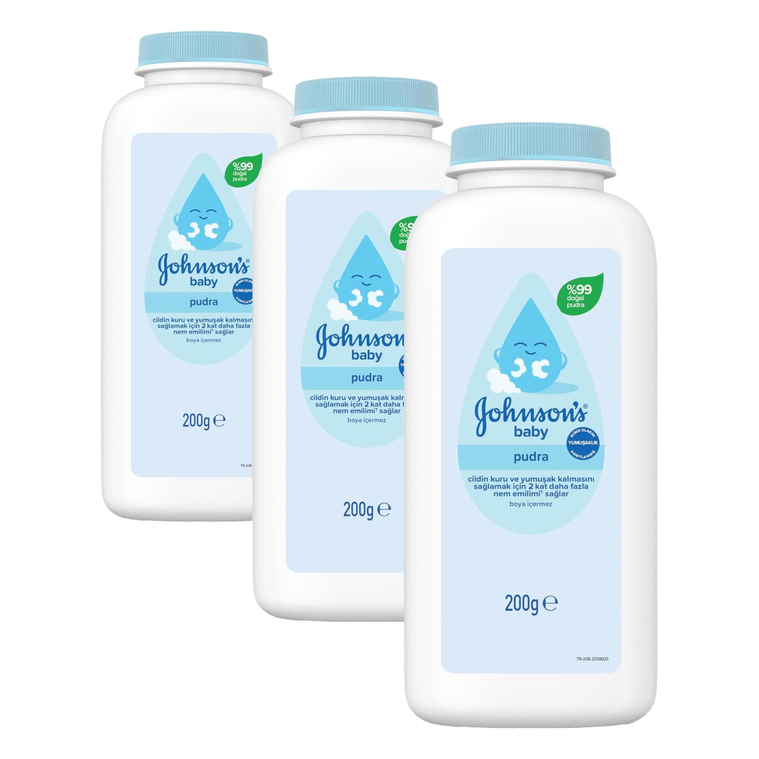 Johnson's Baby Pudra 200 gr (3 paketi)