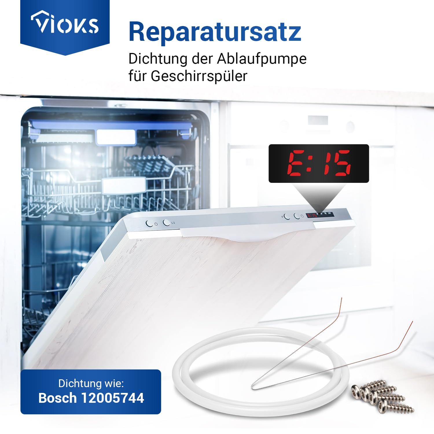 DL-pro Kit Guarnizioni Per Bosch Siemens 10013913 Per Pompa Di Circolazione In Lavastoviglie - Foto 6