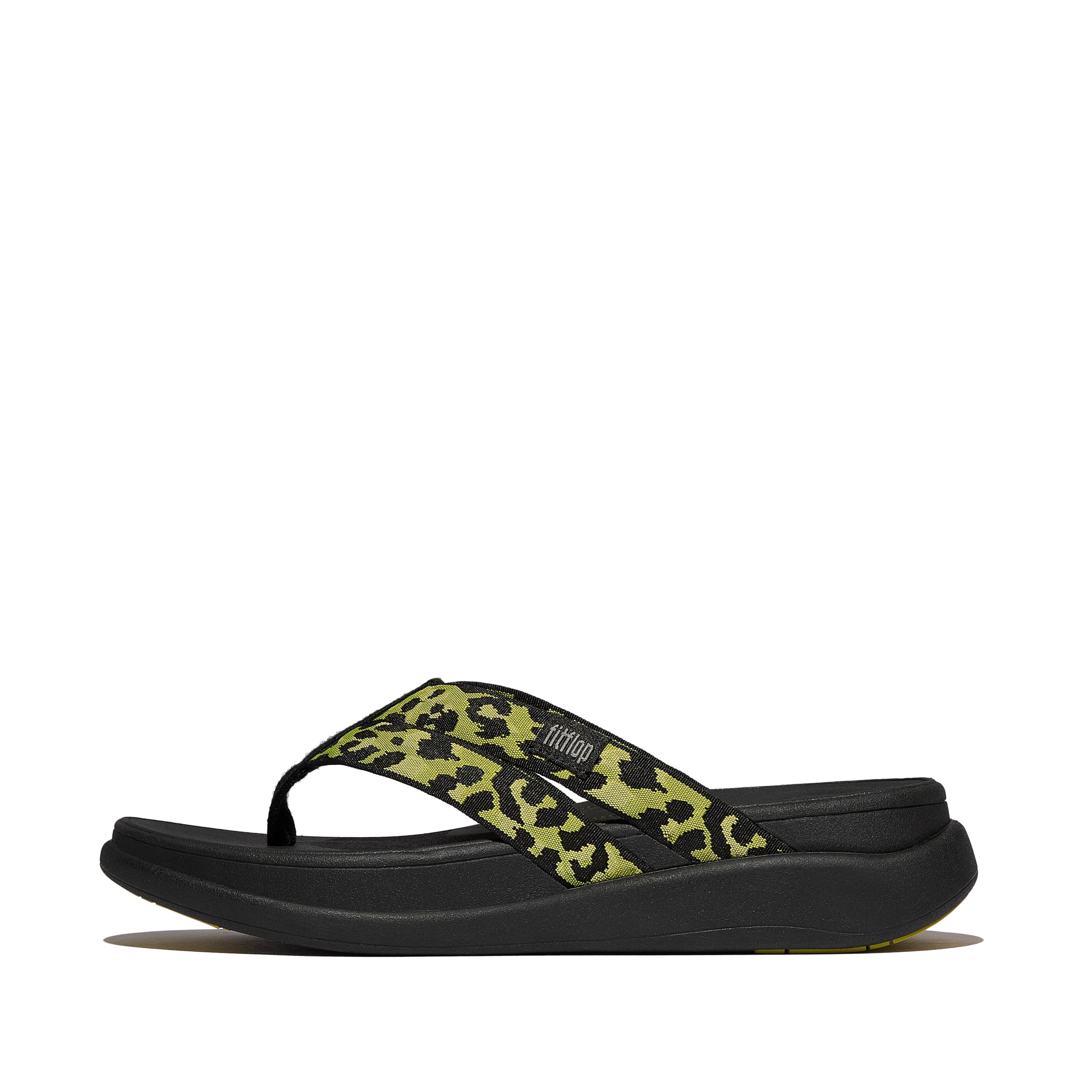 Fitflop Kobiety F-mode Go Leopard Webbing Strappy Flip-flopsKlapki