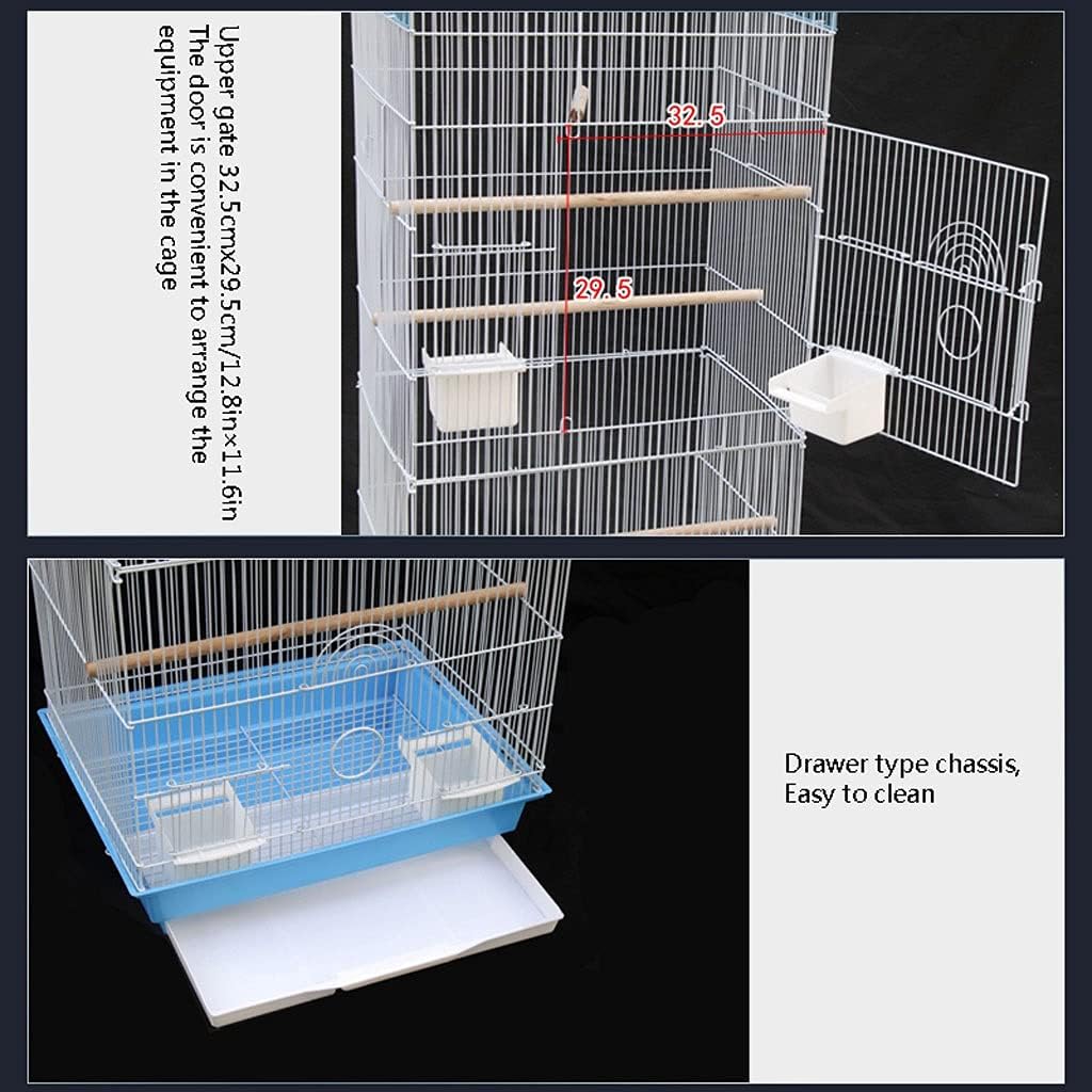 LUCBEI Bird Cage Large Parrot Cage with Feeder Stand Rod and Breeding Cage for Breeding Flocks of Birds Finches Pigeons Parakeets Pet Supplies (Color : Green, Size : D)