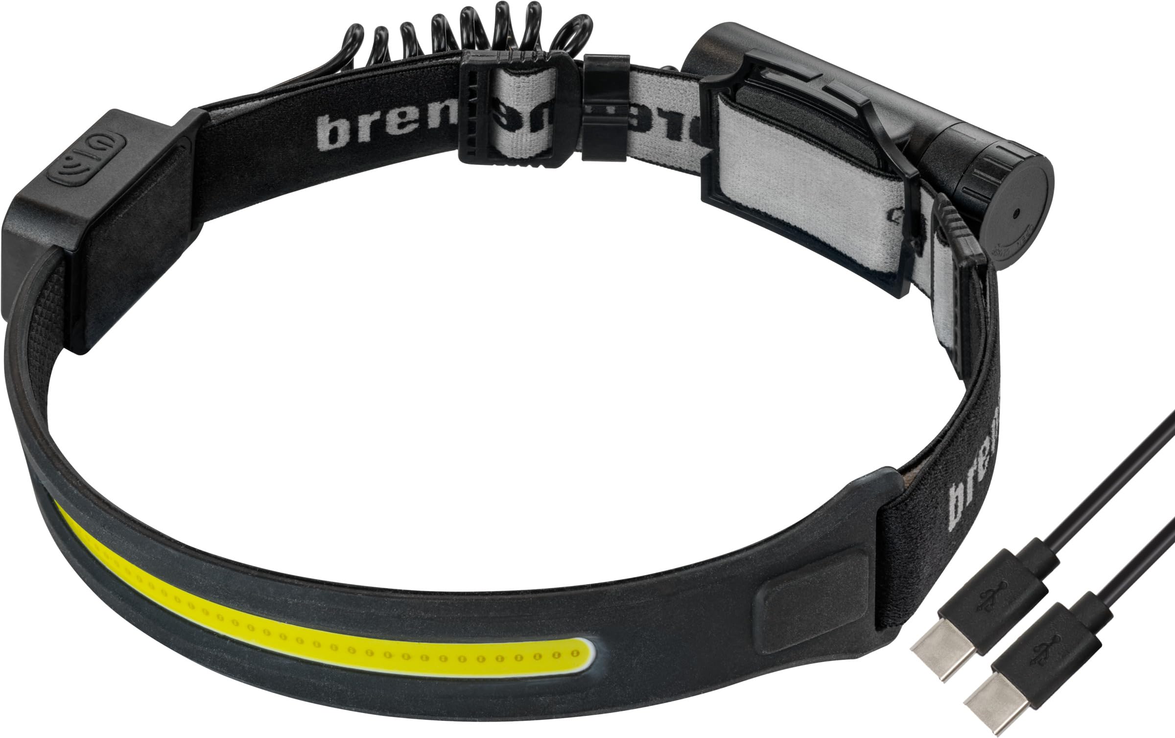 Brennenstuhl LuxPremium Akku LED Sensor Kopflampe SL 500 A/Wiederaufladbare Stirnlampe mit Sensor (Stirnlampe USB C mit Rotlicht, IP44, COB-LED, 500lm, max. 22h Leuchtdauer, Akku 18650 austauschbar)